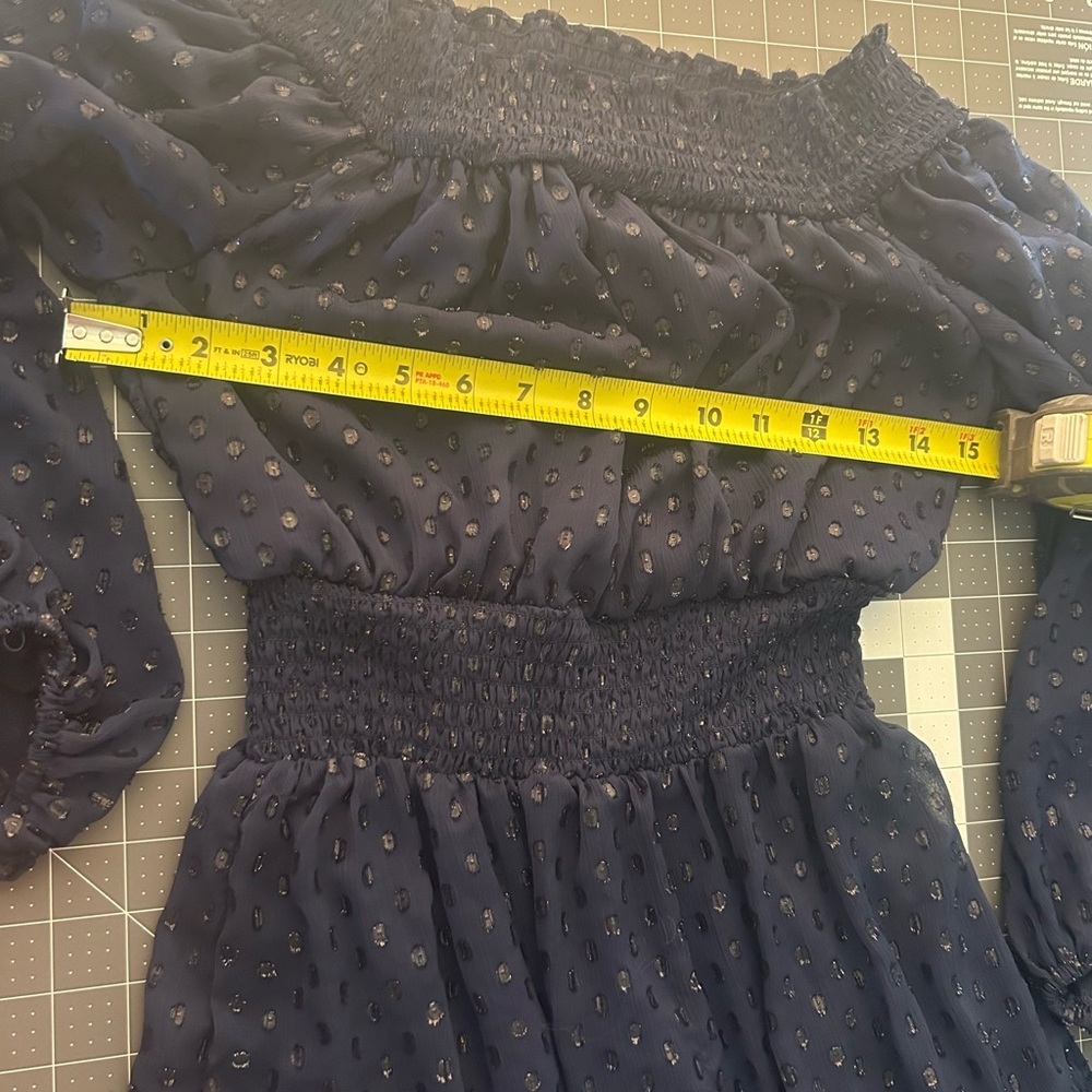Elegant Navy Women's Casual Dress - Picture 3 of 5